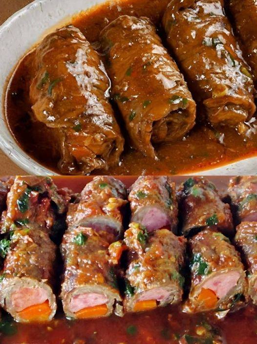 Bife à Rolê com Molho de Tomate