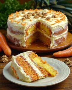 Bolo de cenoura e abacaxi