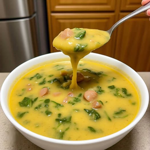 Caldo com Calabresa Bacon e Couve