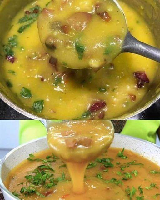 Caldo de Mandioca com Linguiça Cremoso