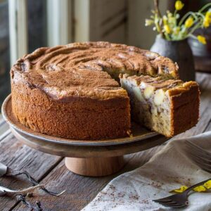 Bolo de banana com canela