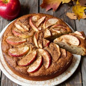Bolo de maçã com canela